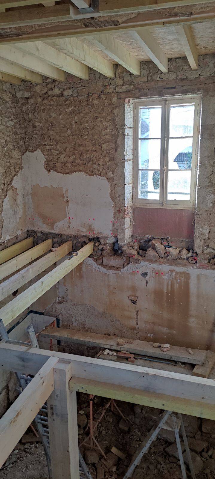 rénovation mur interieur